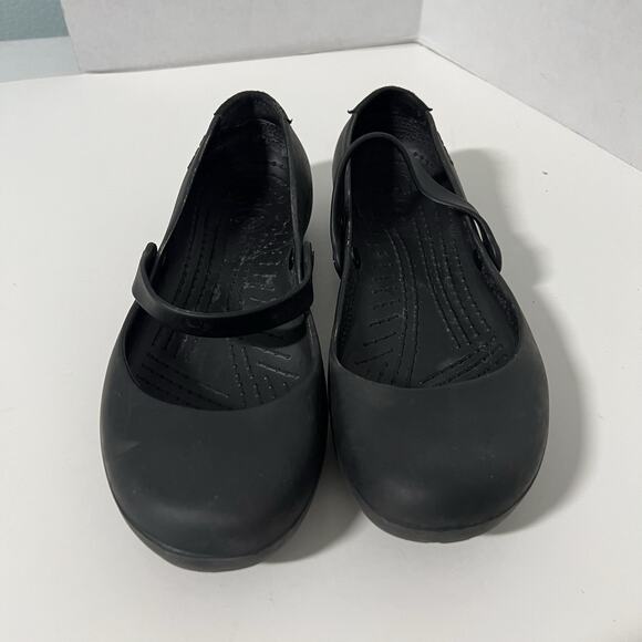 Crocs Alice Work Mary Jane Ballet Flats Women's Size 9 Black Comfort Shoes - Picture 3 of 13